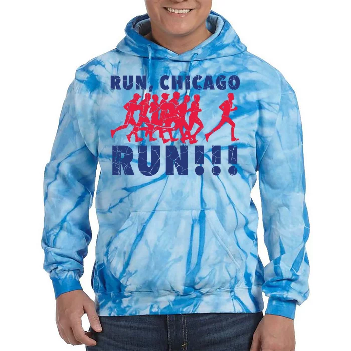 Training For Chicago Marathon Tie Dye Hoodie