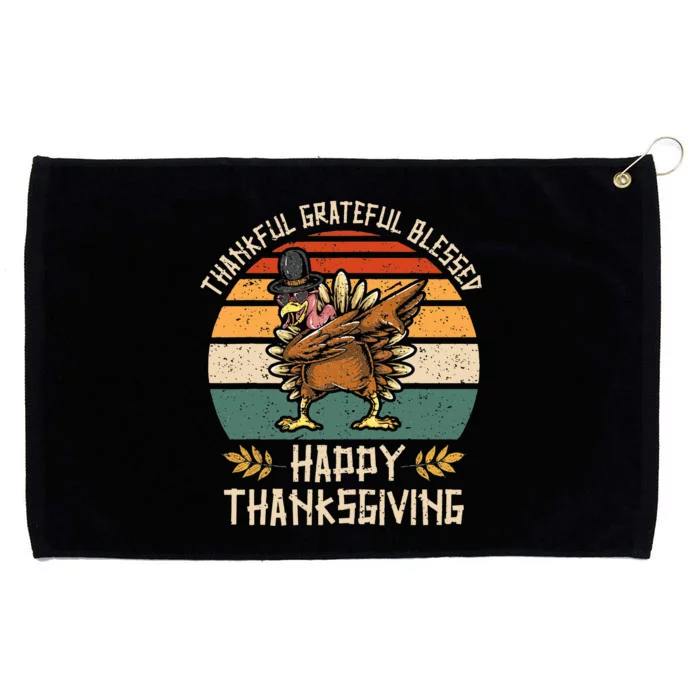 Thanksgiving Feast Celebrate with a Grateful Turkey Grommeted Golf Towel