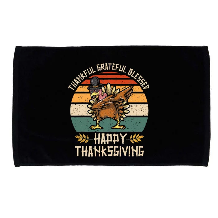 Thanksgiving Feast Celebrate with a Grateful Turkey Microfiber Hand Towel