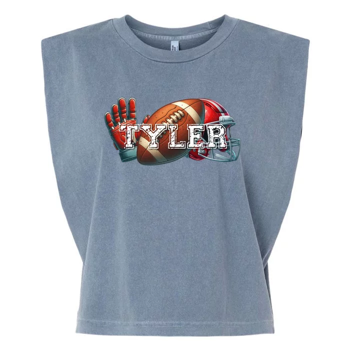 Tyler Football Custom Name Gift Garment-Dyed Women's Muscle Tee