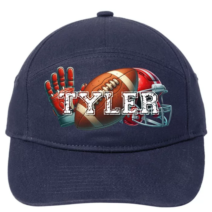 Tyler Football Custom Name Gift 7-Panel Snapback Hat