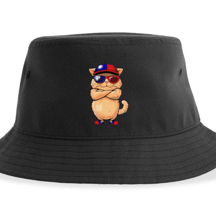 Taiwanese Flag Cat Mom Souvenirs Products Kitten Taiwan Sustainable Bucket Hat