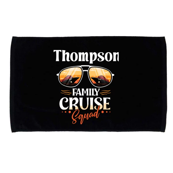 Thompson Family Cruise Squad Personalized Thompson Vacation Gift Microfiber Hand Towel