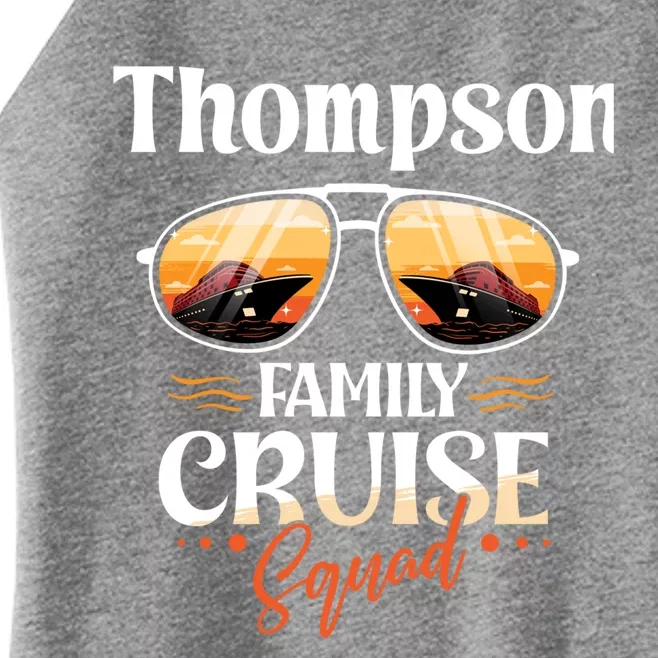 Thompson Family Cruise Squad Personalized Thompson Vacation Gift Women’s Perfect Tri Rocker Tank