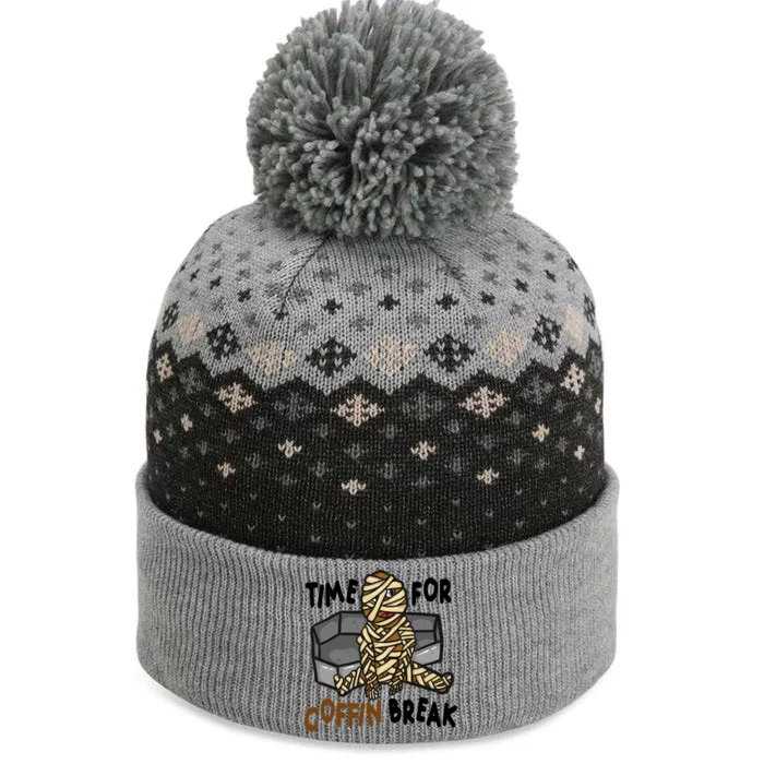 Time For Coffin Break Zombie Funny The Baniff Cuffed Pom Beanie