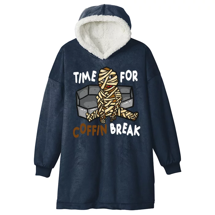 Time For Coffin Break Zombie Funny Hooded Wearable Blanket