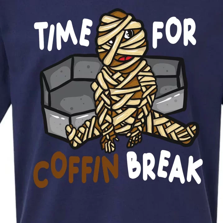 Time For Coffin Break Zombie Funny Sueded Cloud Jersey T-Shirt