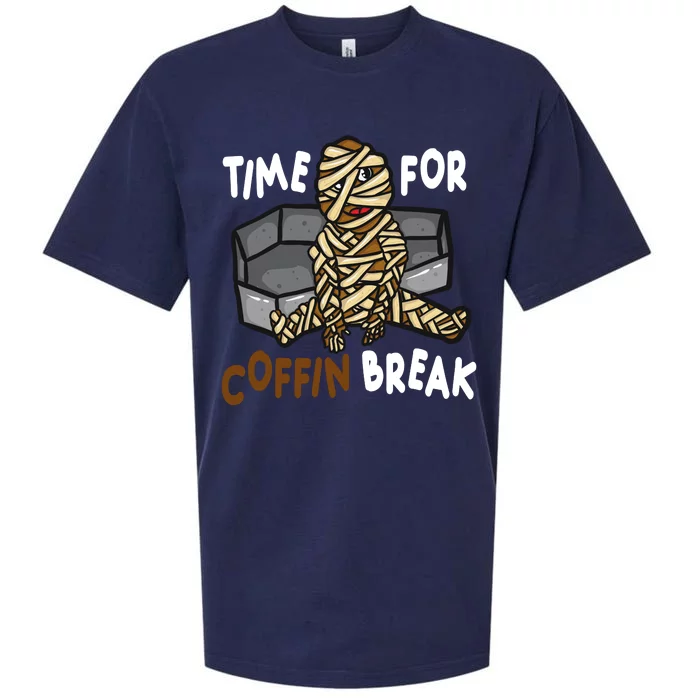 Time For Coffin Break Zombie Funny Sueded Cloud Jersey T-Shirt