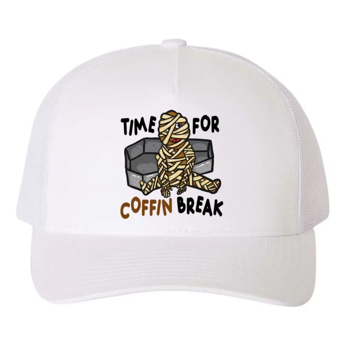 Time For Coffin Break Zombie Funny Yupoong Adult 5-Panel Trucker Hat