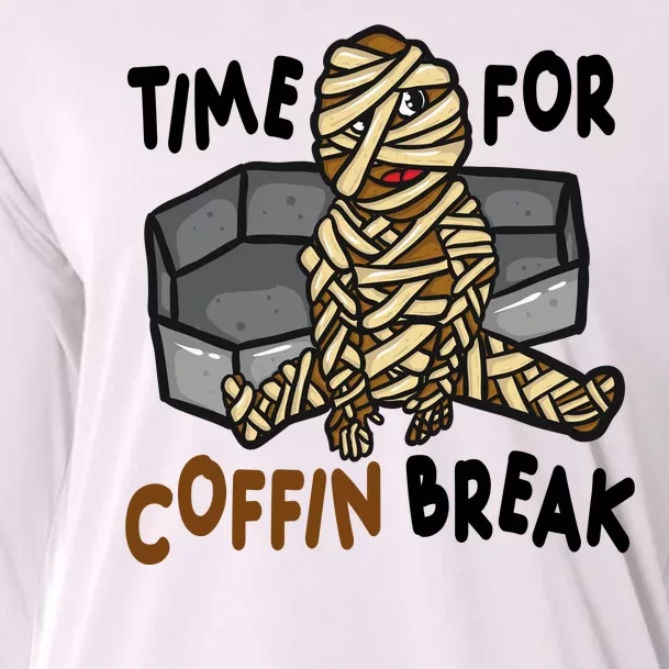 Time For Coffin Break Zombie Funny Cooling Performance Long Sleeve Crew