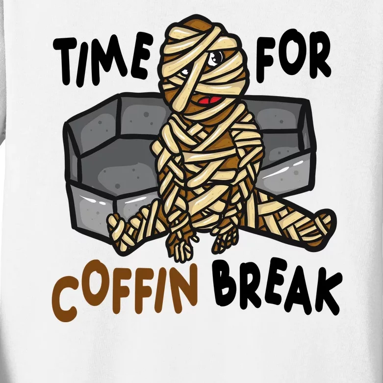 Time For Coffin Break Zombie Funny Kids Long Sleeve Shirt