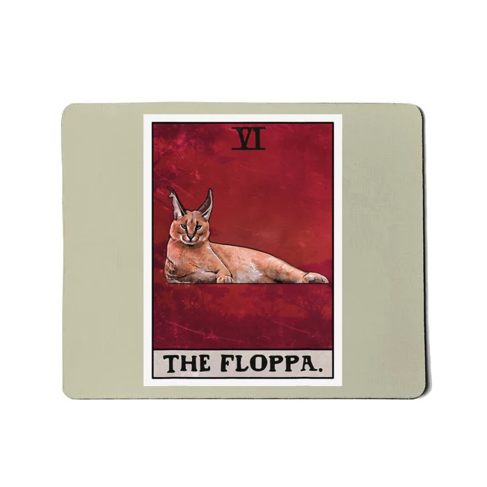 The Floppa Caracal Cat Tarot Card Funny Meme Mousepad