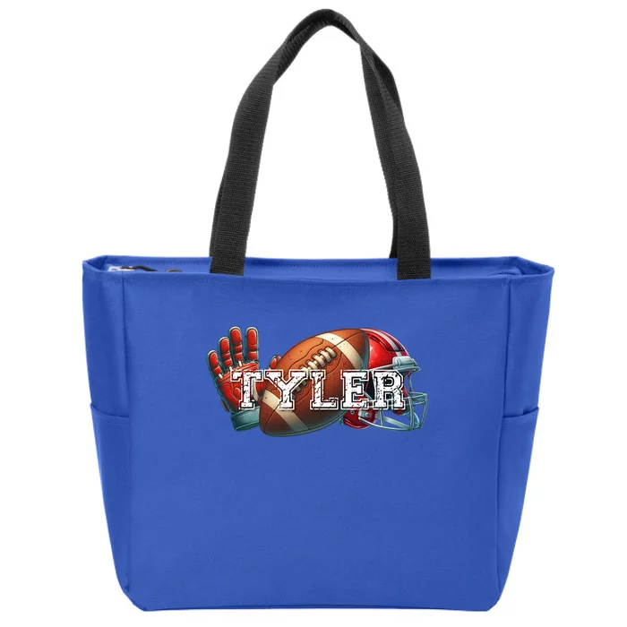 Tyler Football Custom Name Gift Zip Tote Bag