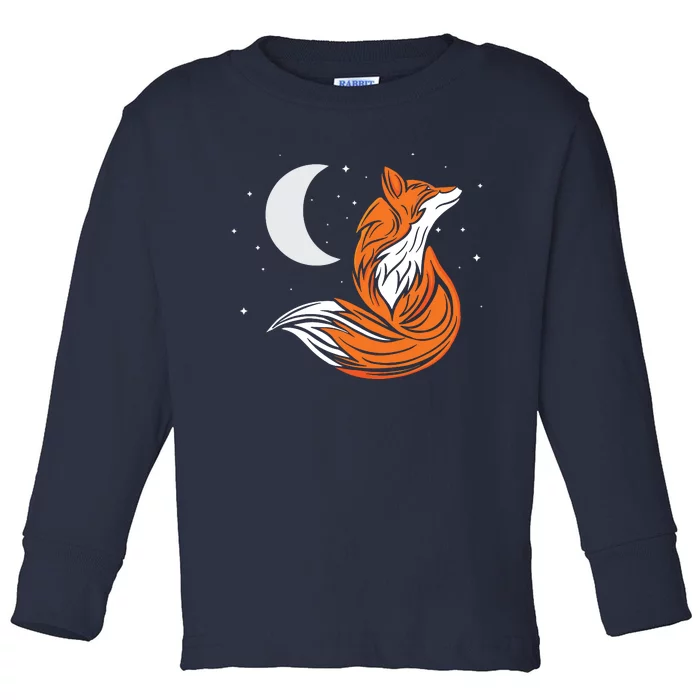 Tribal Fox Camper Zookeeper Wildlife Animal Lover Toddler Long Sleeve Shirt