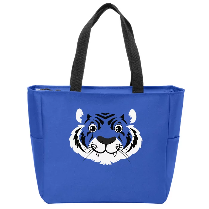 Tiger Face Costume Cute Easy Animal Halloween Gift Zip Tote Bag