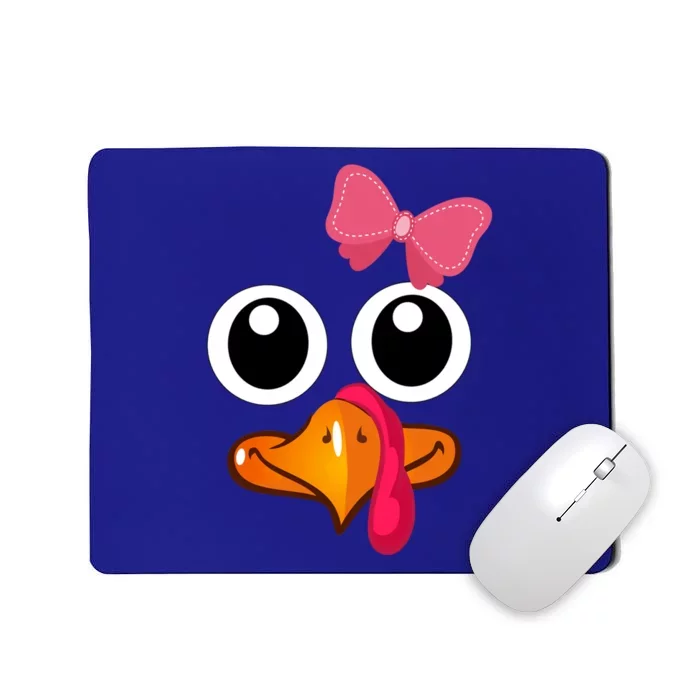 Turkey Face Cute Thanksgiving Gift For Girls Great Gift Mousepad