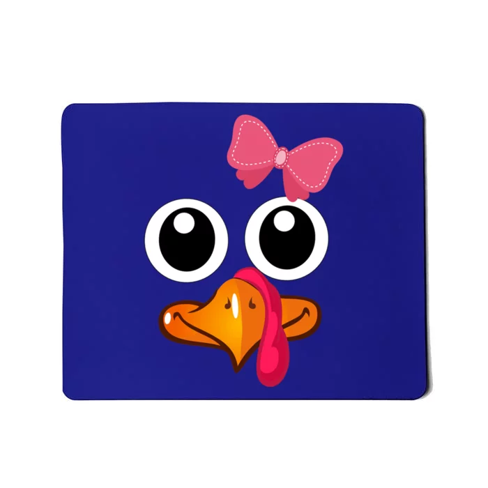 Turkey Face Cute Thanksgiving Gift For Girls Great Gift Mousepad