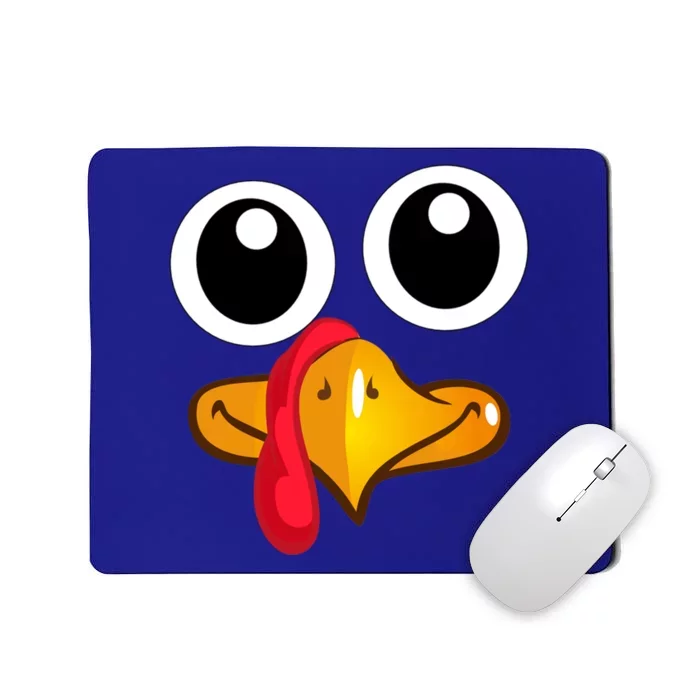 Turkey Face Cute Thanksgiving Gift Mousepad