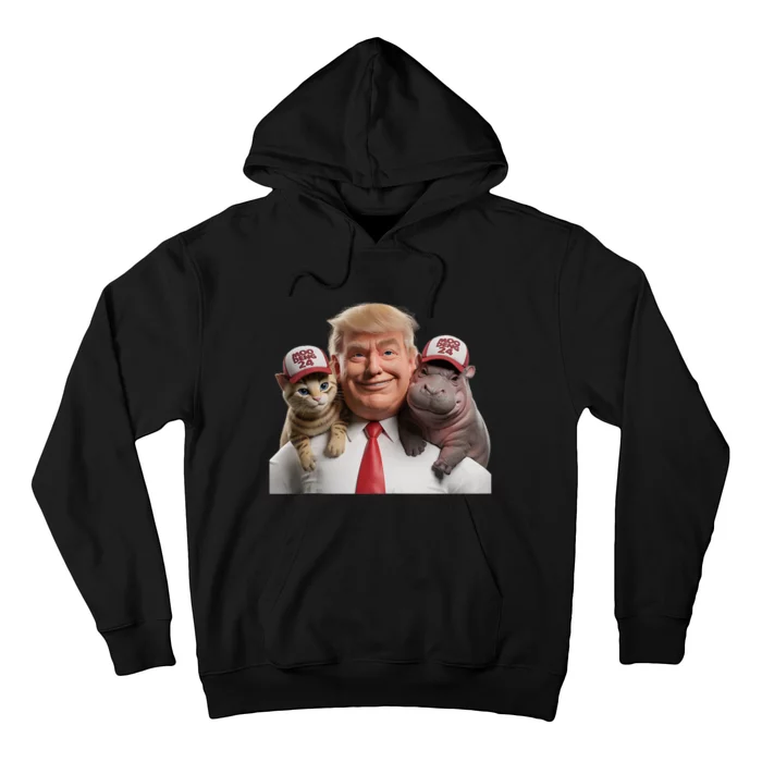 TrumpS Furry & Chonky Dream Team Moo Deng 24 Funny Design Hoodie