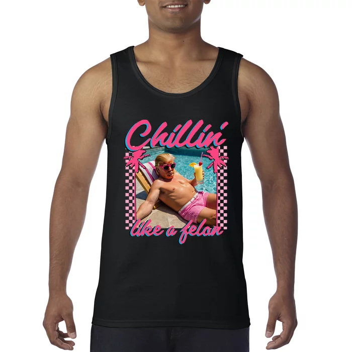 Trump Funny Chillin Like A Felon Trump 2024 Tank Top