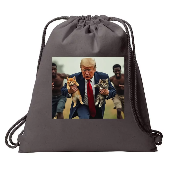 Trump For Cats Drawstring Bag