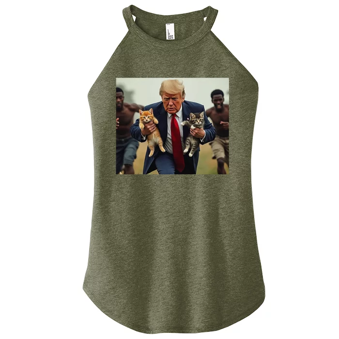 Trump For Cats Women’s Perfect Tri Rocker Tank