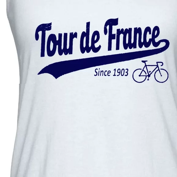 Tour Funny Cycling Tour  France Cycling Fan Ladies Essential Flowy Tank