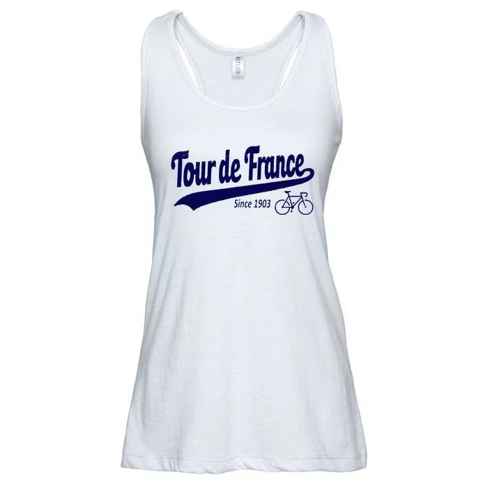 Tour Funny Cycling Tour  France Cycling Fan Ladies Essential Flowy Tank