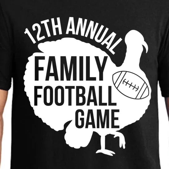 Thanksgiving Football Cute Gift Turkey Bowl Game 12th Annual Cool Gift Pajama Set