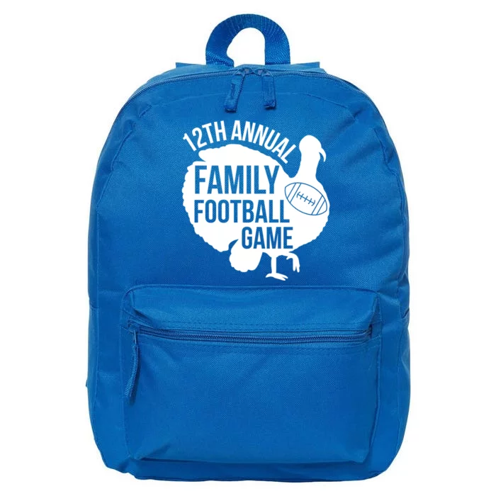 Thanksgiving Football Cute Gift Turkey Bowl Game 12th Annual Cool Gift 16 in Basic Backpack