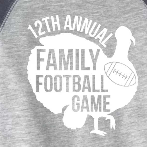 Thanksgiving Football Cute Gift Turkey Bowl Game 12th Annual Cool Gift Toddler Fine Jersey T-Shirt