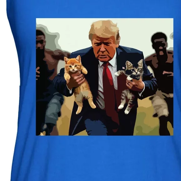 Trump For Cats Ladies Essential Flowy Tank