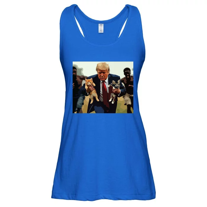 Trump For Cats Ladies Essential Flowy Tank