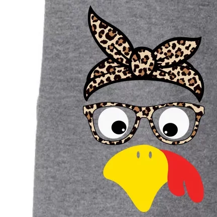 Turkey Face Cheetah Cute Thanksgiving Doggie 3-End Fleece Hoodie