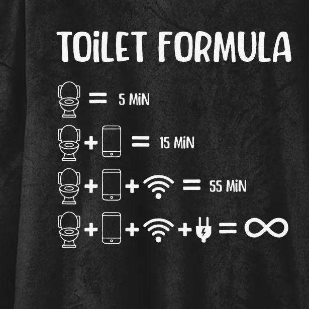 Toilet Formula Cellphone Addict Funny Hooded Wearable Blanket