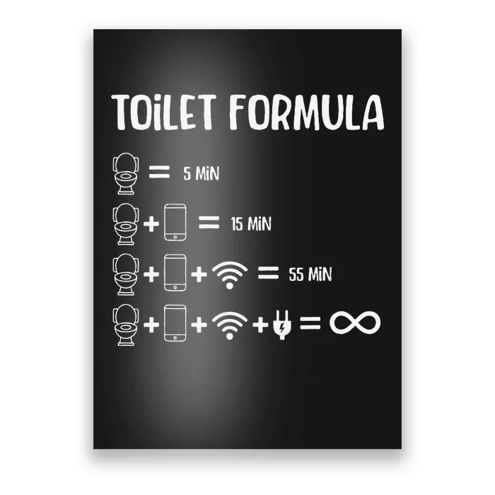 Toilet Formula Cellphone Addict Funny Poster