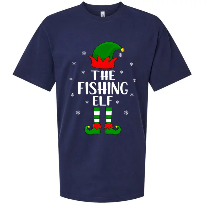 The Fishing Christmas Party Matching Family Xmas Gift Sueded Cloud Jersey T-Shirt