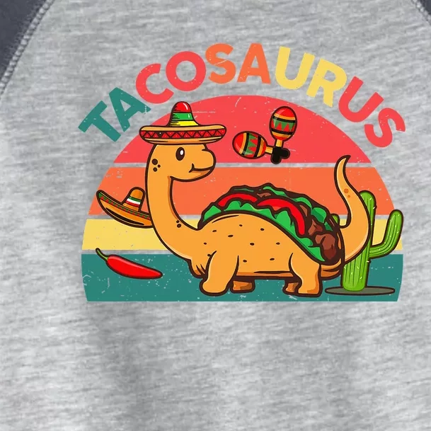 Tacosaurus Funny Cinco De Mayo Mexican Taco Dinosaur Dino Toddler Fine Jersey T-Shirt