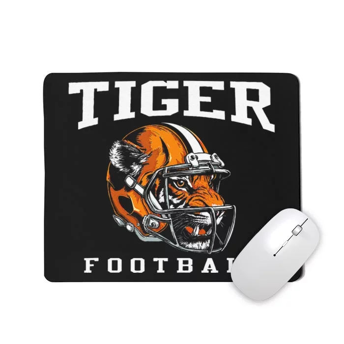 Tiger Football Cool Tiger Mascot Football Mousepad