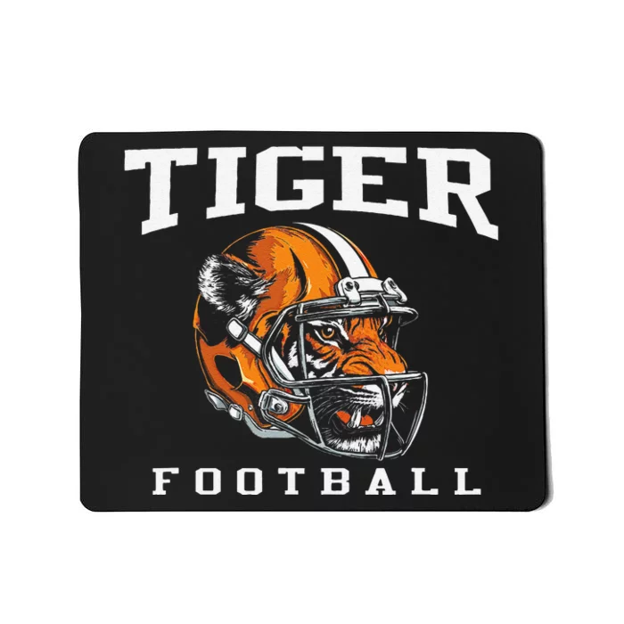 Tiger Football Cool Tiger Mascot Football Mousepad