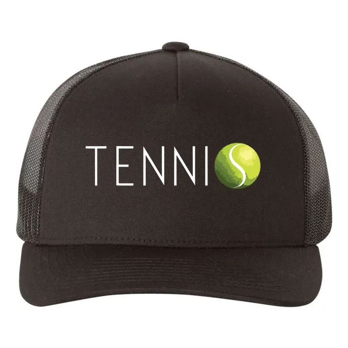 Tennis For Cool Text Tennis Ball Yupoong Adult 5-Panel Trucker Hat