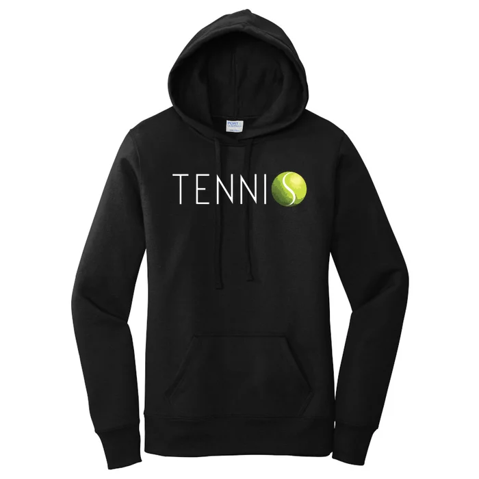 Tennis For Cool Text Tennis Ball Women's Pullover Hoodie