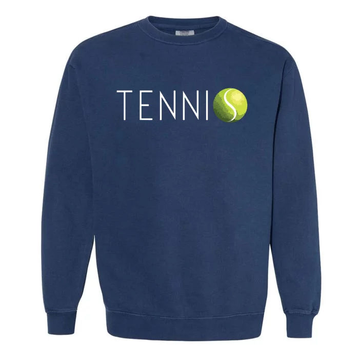 Tennis For Cool Text Tennis Ball Garment-Dyed Sweatshirt