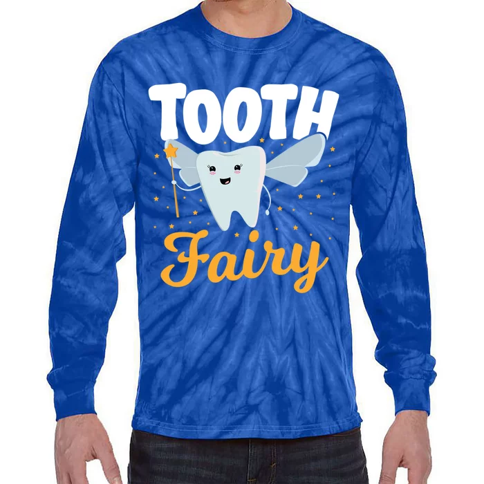 Tooth Fairy Dentist Dental Tooth Fairy Gift Tie-Dye Long Sleeve Shirt