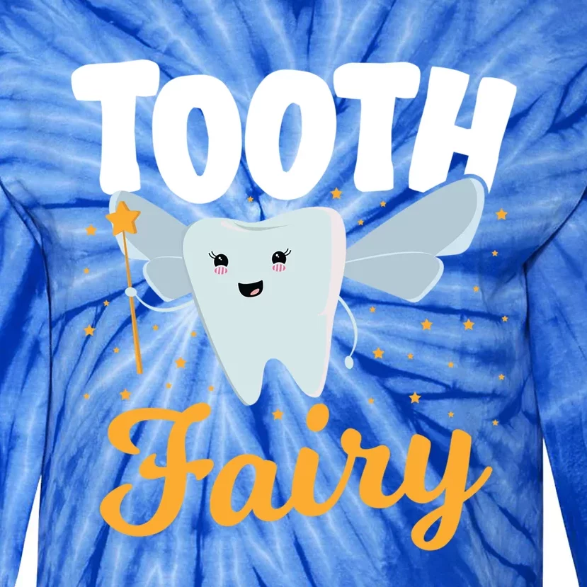 Tooth Fairy Dentist Dental Tooth Fairy Gift Tie-Dye Long Sleeve Shirt