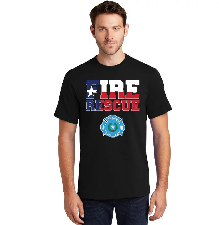 Texas Fire Department Firefighters Firemen Tall T-Shirt