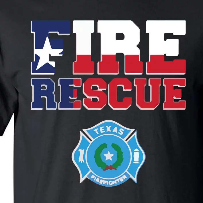 Texas Fire Department Firefighters Firemen Tall T-Shirt