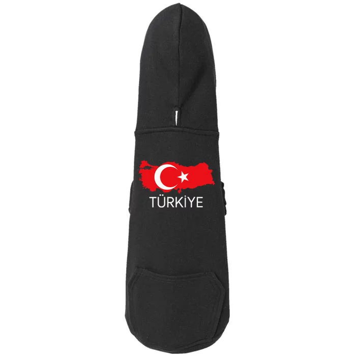 Turkey Flag Design Turkish Flag Turkey Map Harita TüRkiye Doggie 3-End Fleece Hoodie