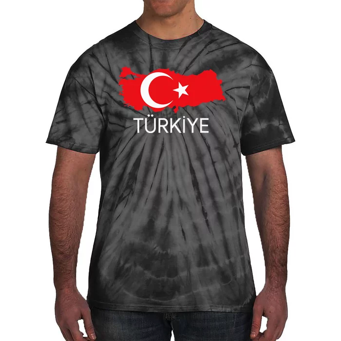 Turkey Flag Design Turkish Flag Turkey Map Harita TüRkiye Tie-Dye T-Shirt