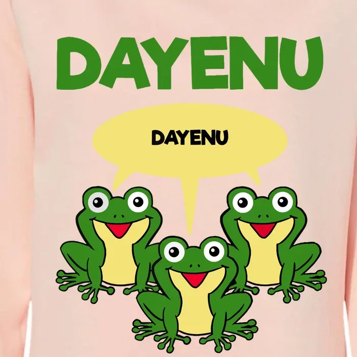 Three Frogs Dayenu Funny Pesach Passover Womens California Wash Sweatshirt